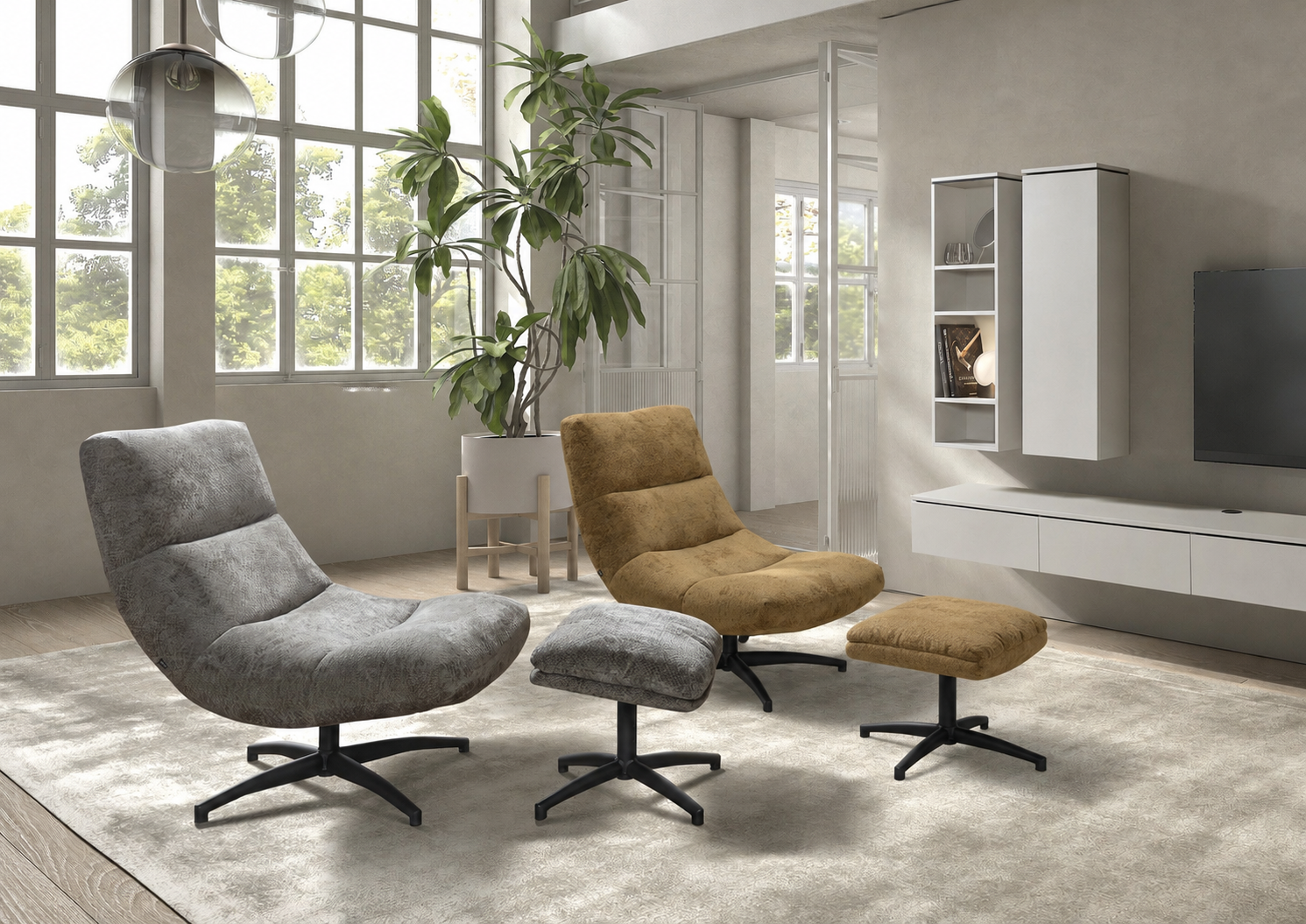 Fauteuil Fox + hocker