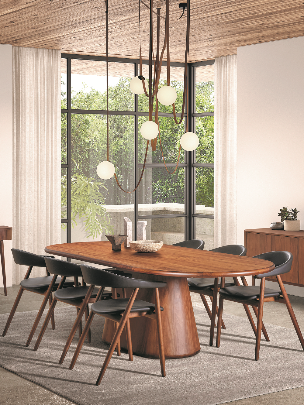 EETTAFEL GABRIEL OVAAL WALNOOT