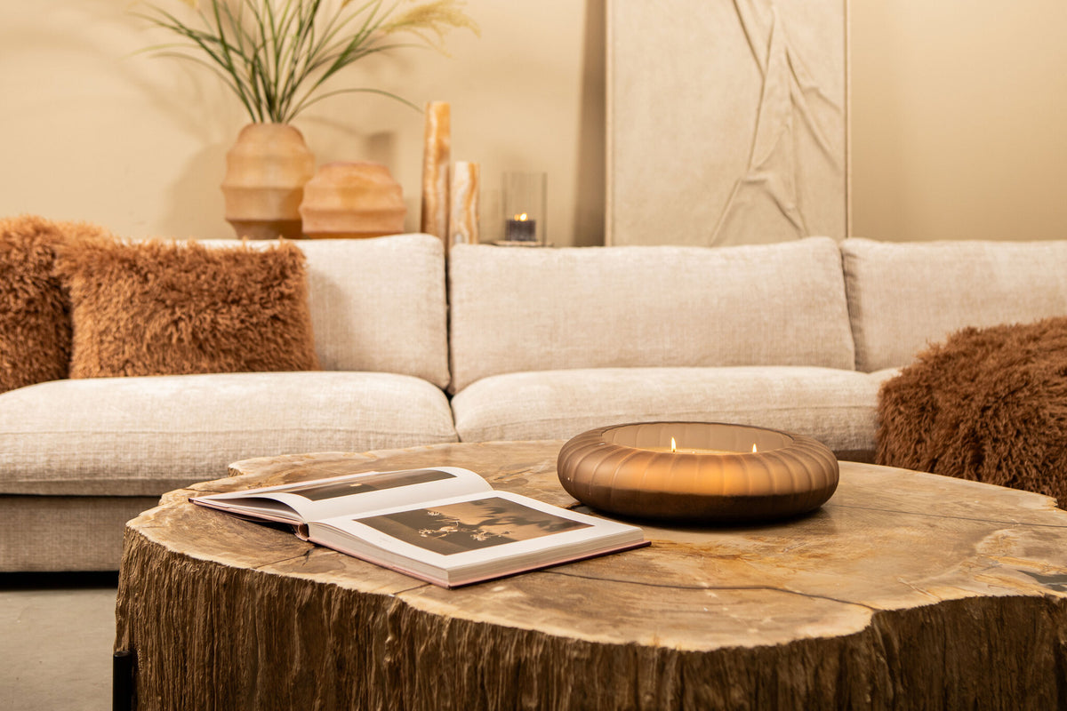 Salontafel Taly : 120x100x40
Versteend hout
Uniek - handgemaakt
PTMD