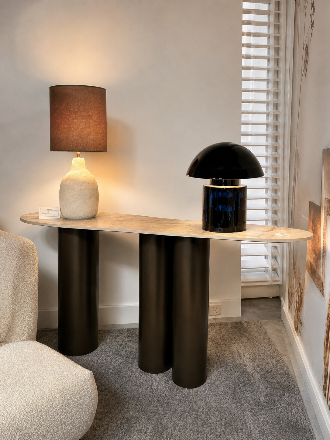 Console tafel metaal keramiek - 160cm