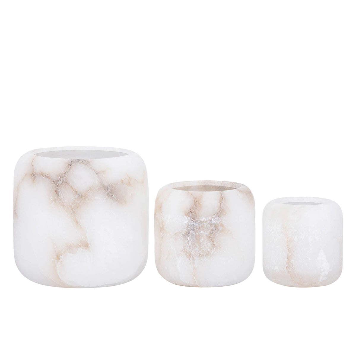 Alabaster stone candle kaars diverse maten PTMD