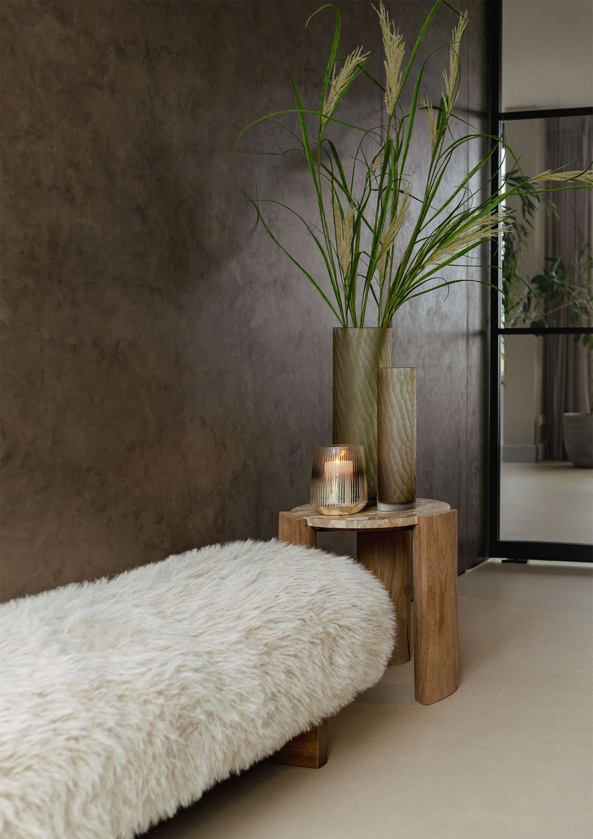 PTMD houten poten hair beige of bruin
