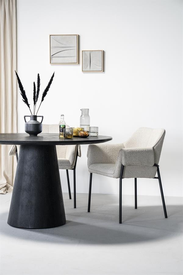 Eettafel Aron rond 130 - zwart - afbeelding 4