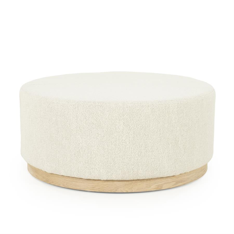 Poef Avah groot - beige Mantz