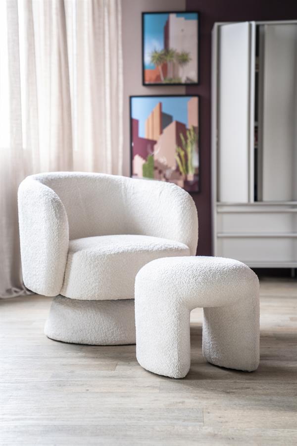 Bijzetpoef Sahi - beige - afbeelding 4