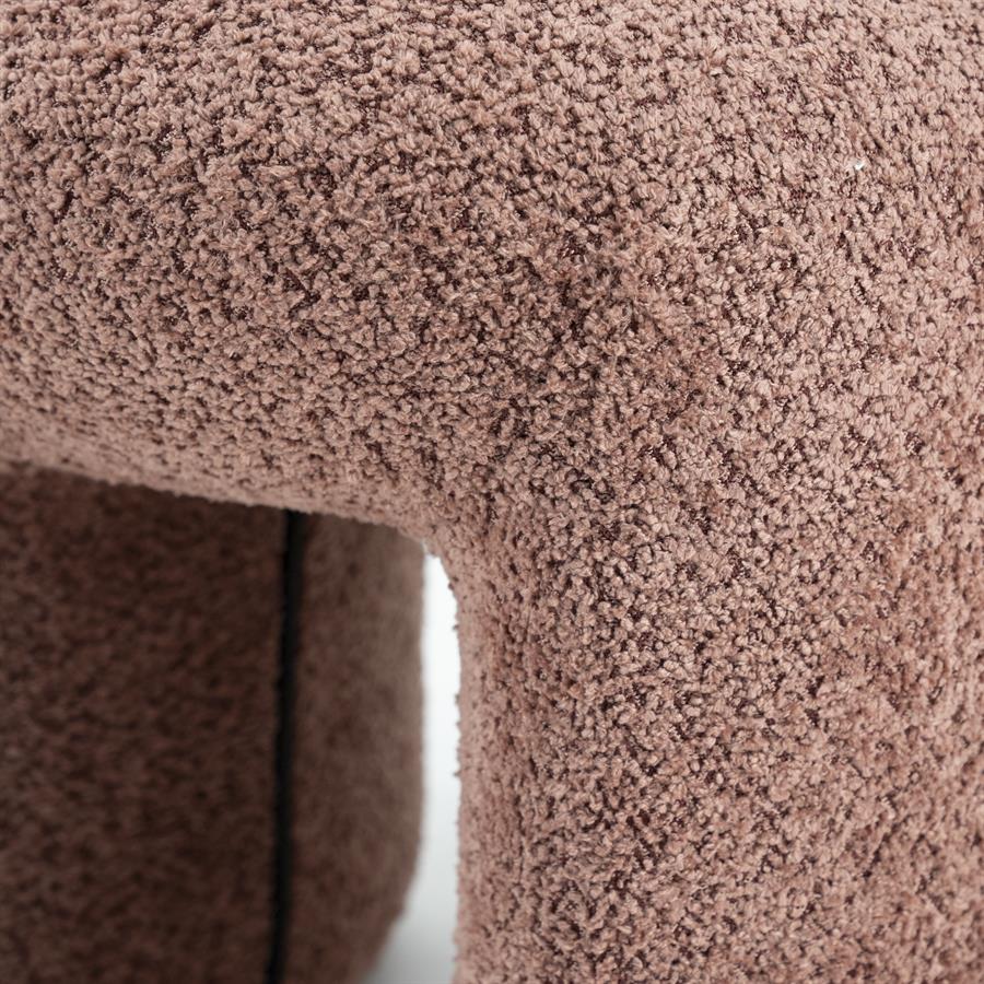 Bijzet poef Sahi - terracotta - afbeelding 3