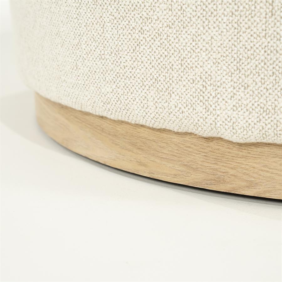 Poef Avah groot - beige Mantz - afbeelding 3