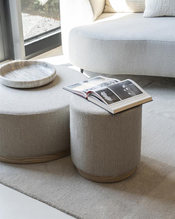 Poef Avah klein - taupe Mantz - afbeelding 5