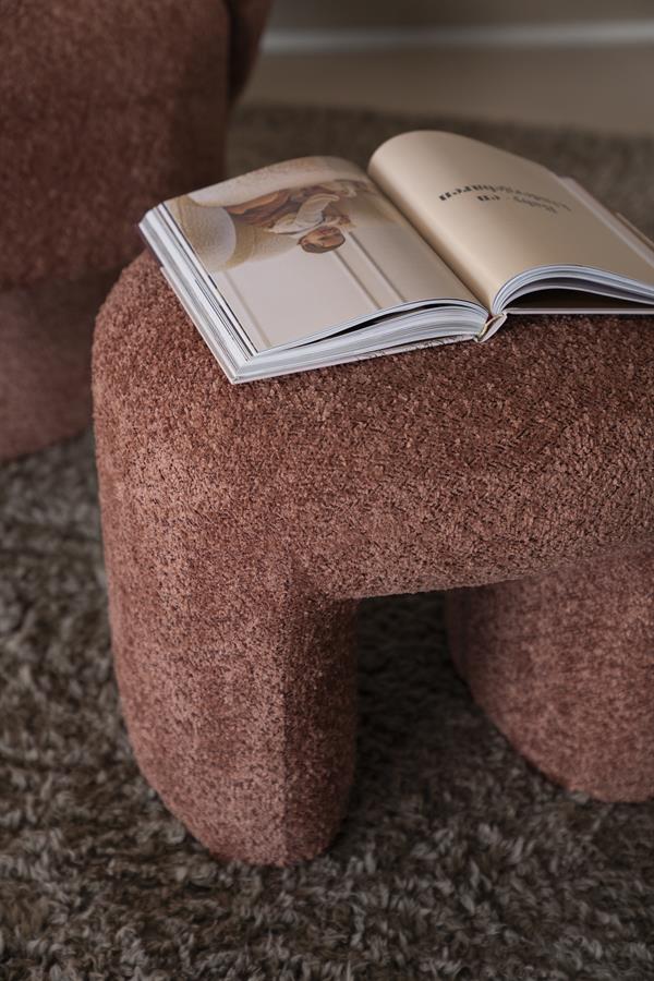 Bijzet poef Sahi - terracotta - afbeelding 7