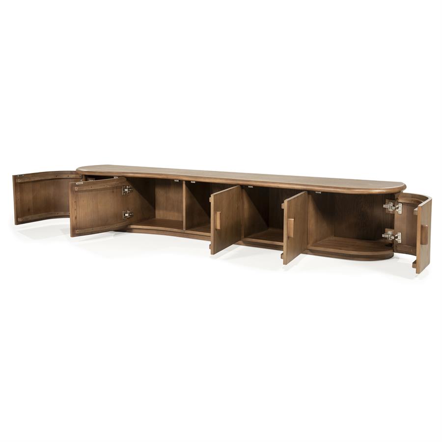 TV meubel Josh 240 cm - bruin - afbeelding 4