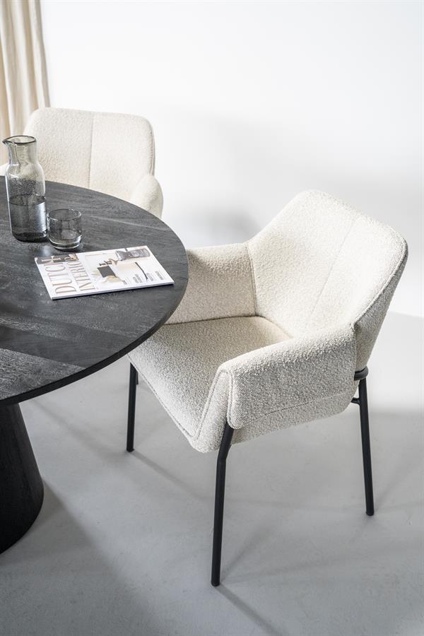 Eettafel Aron rond 130 - zwart - afbeelding 6