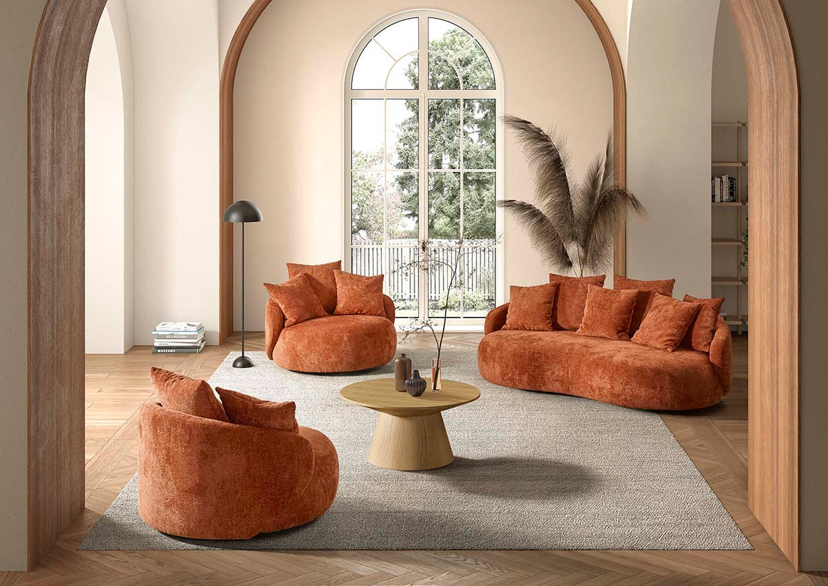 Fauteuil POP confortluxe beschikbaar draaibaar als 2-zit in diverse kleuren en stofcategorieën 