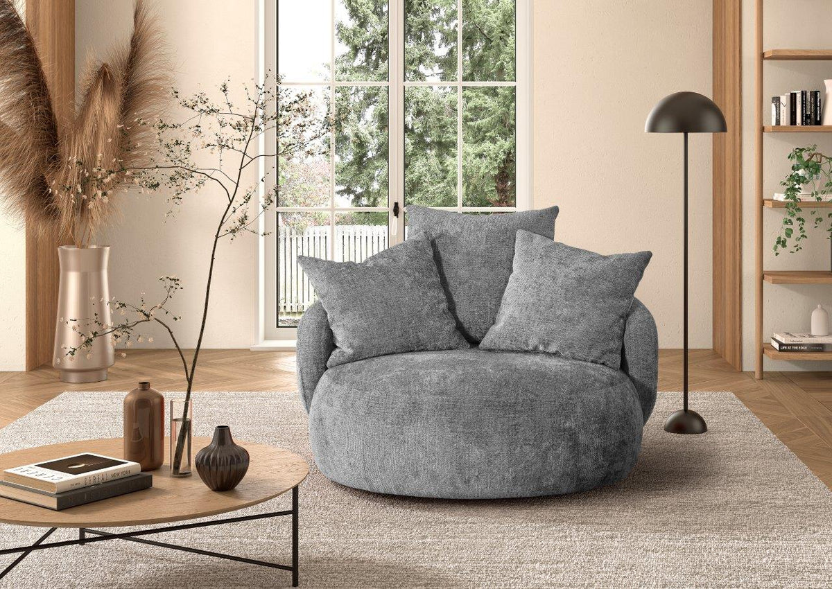 Fauteuil POP confortluxe beschikbaar draaibaar als 2-zit in diverse kleuren en stofcategorieën 