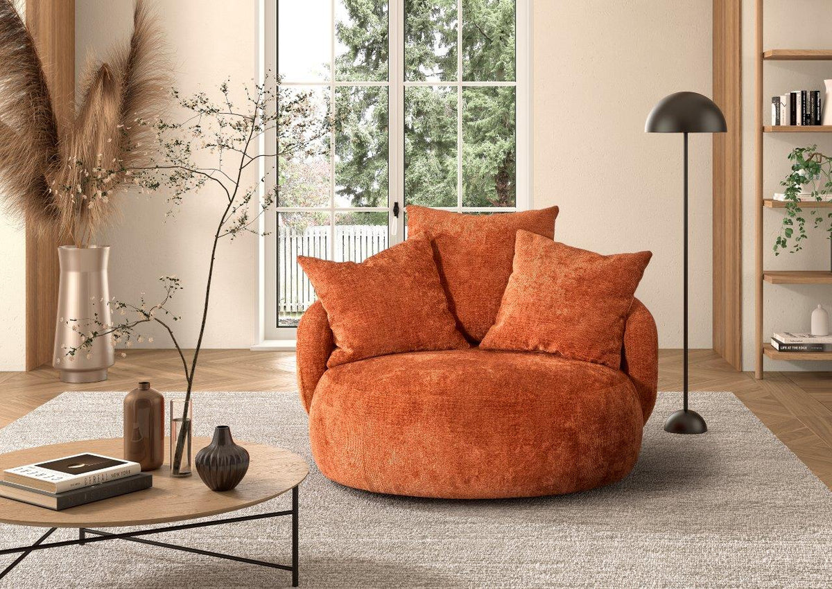 Fauteuil POP confortluxe beschikbaar draaibaar als 2-zit in diverse kleuren en stofcategorieën 