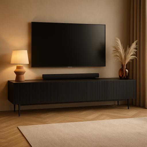 TV MEUBEL SANTA MONICA ZWART GROOT