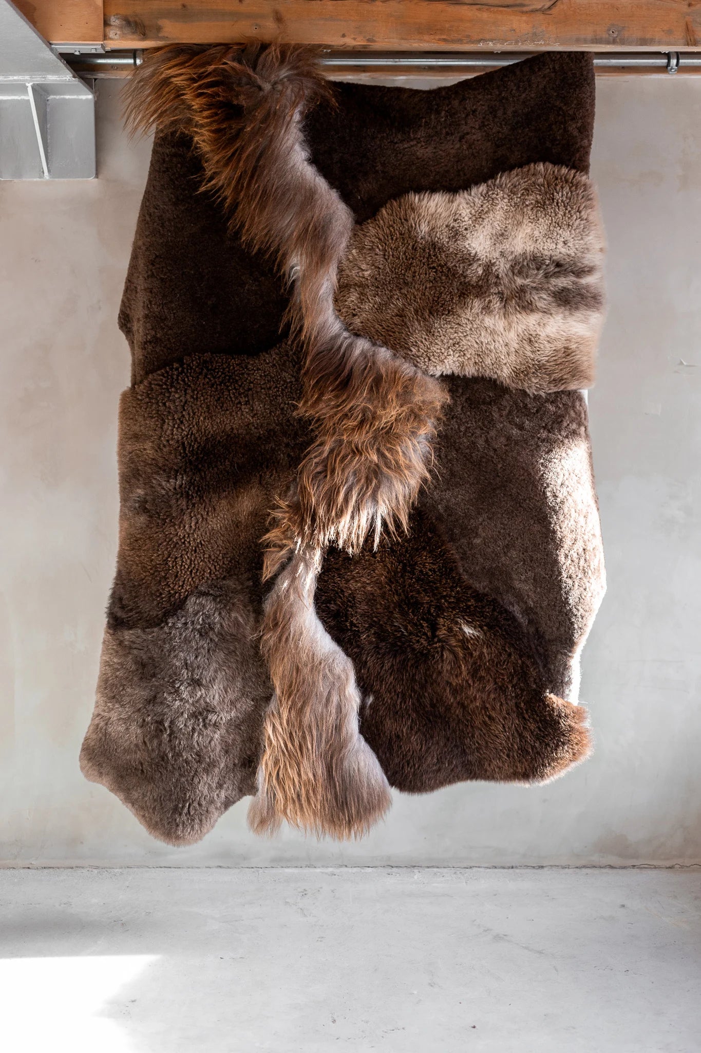 schapenvacht tapijten 180 cm op 200 cm multilayer zacht donkerbruin