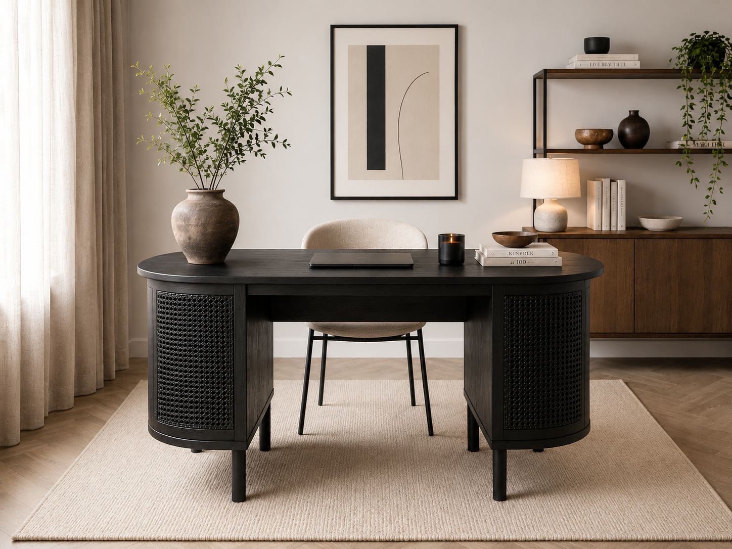 Waru Writing Desk Zwart