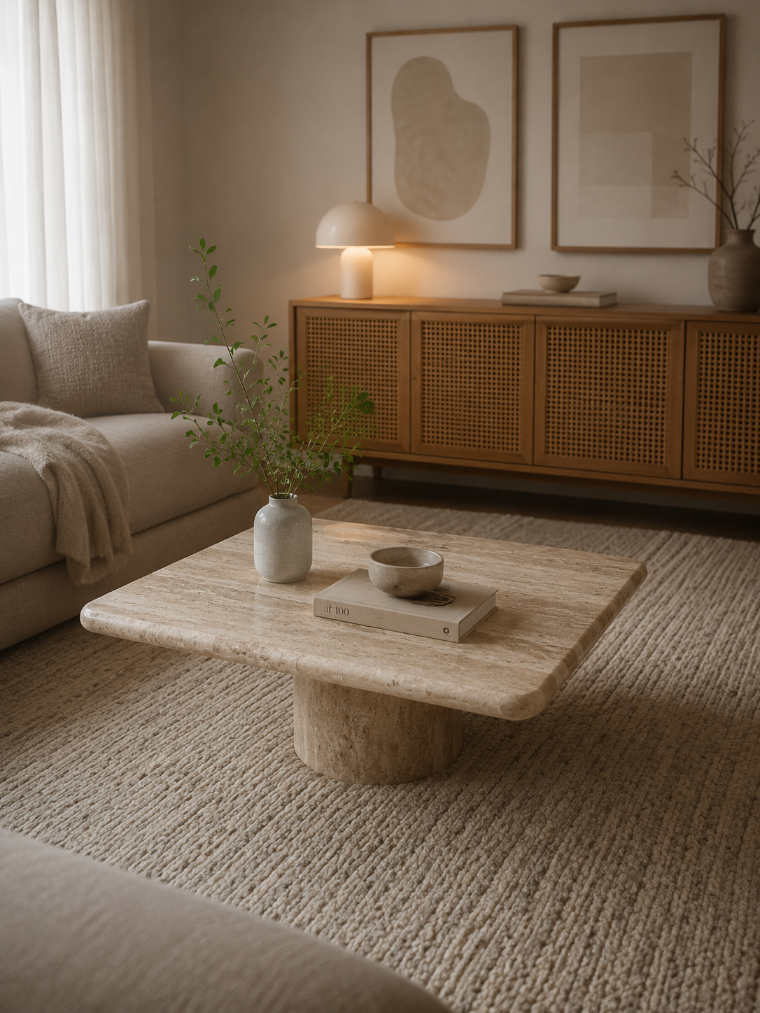 SALONTAFEL TRAVERTINE LARGE