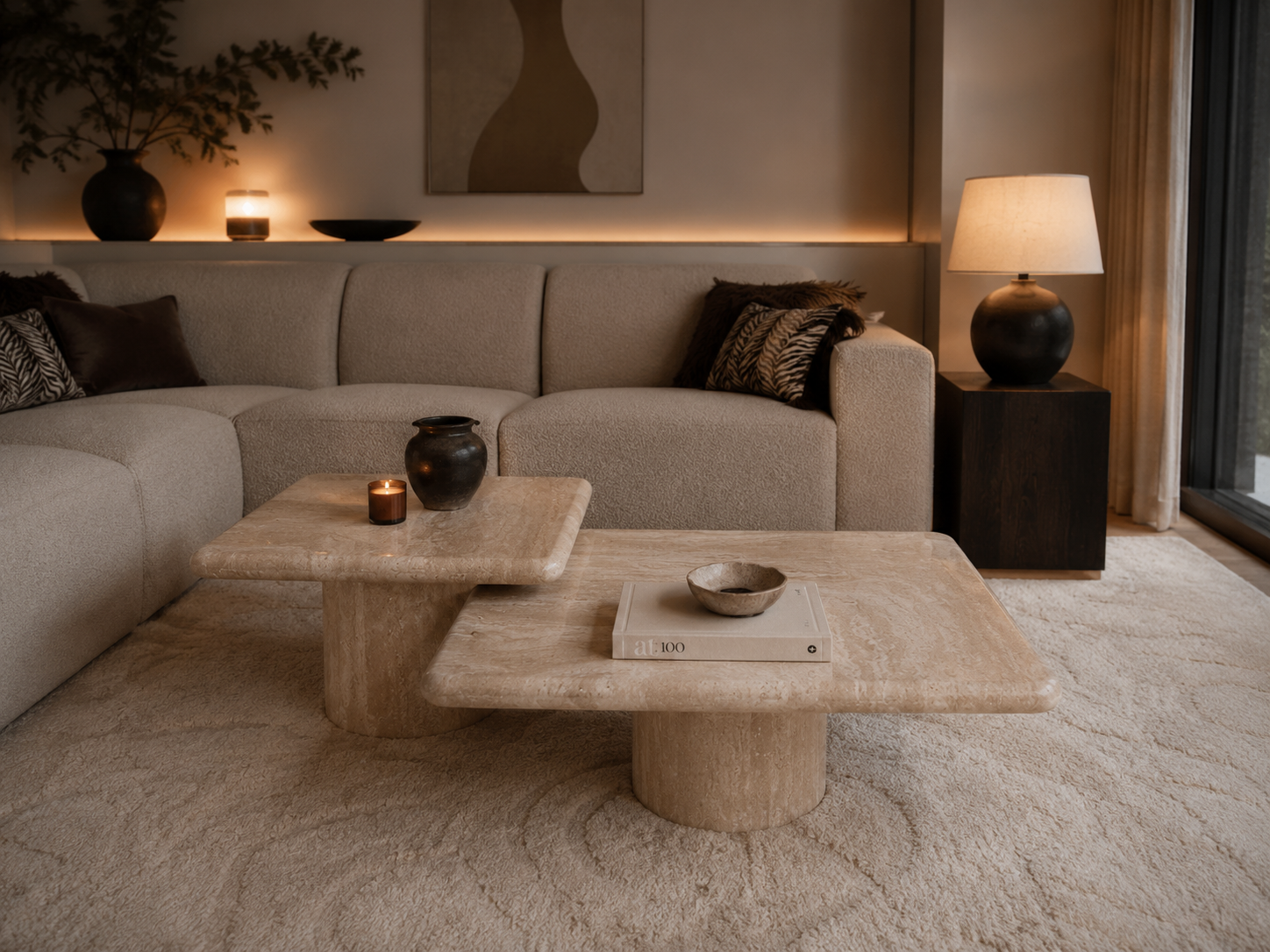 SALONTAFELSET TRAVERTINE